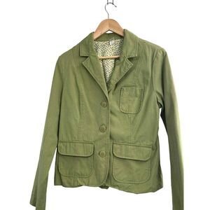 Old Navy Women's Green Double Breasted‎ Blazer Large